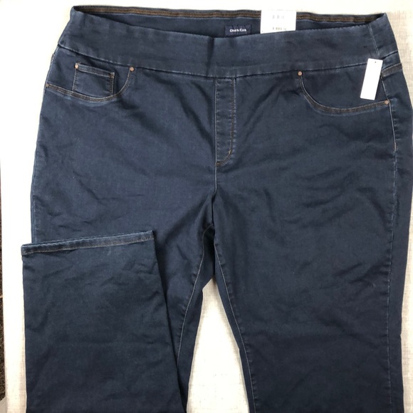 22W 28W Charter Club Pull On Straight Leg Jeans - Picture 2 of 5